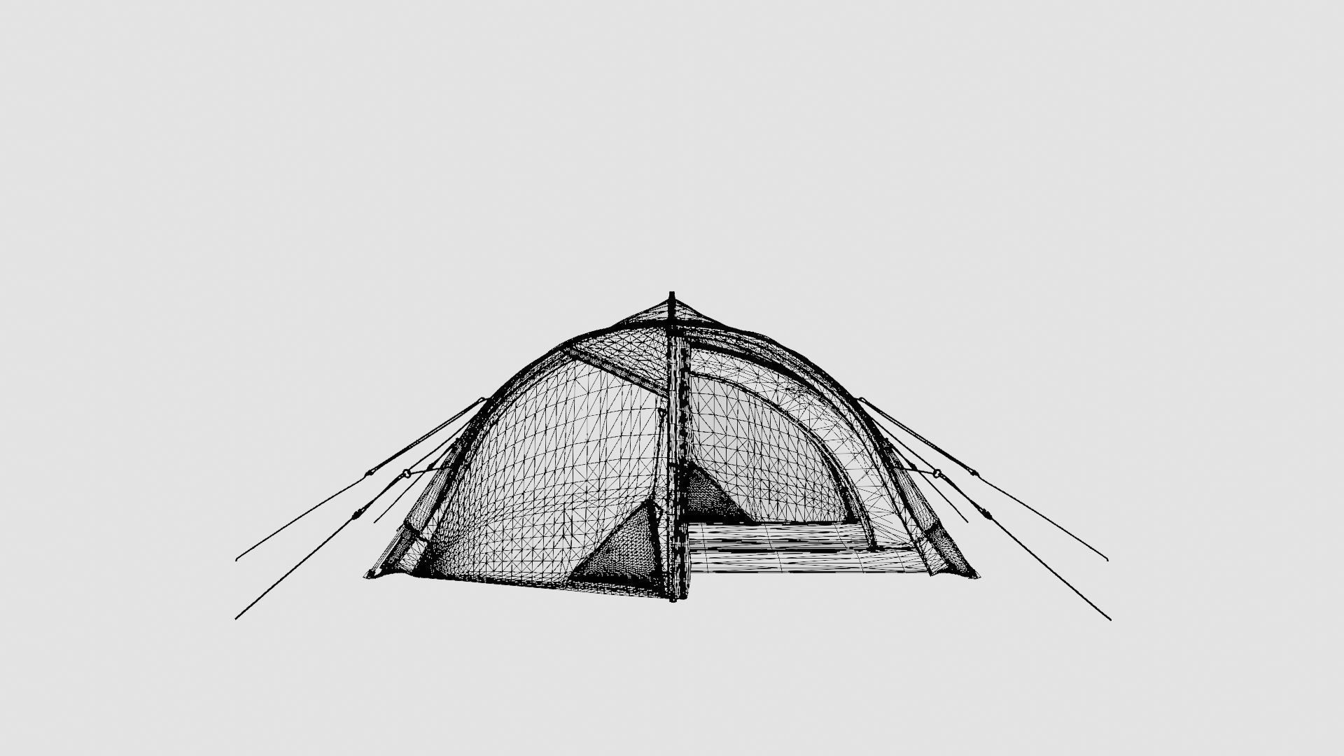Camping Tent Low-poly 3D model_6