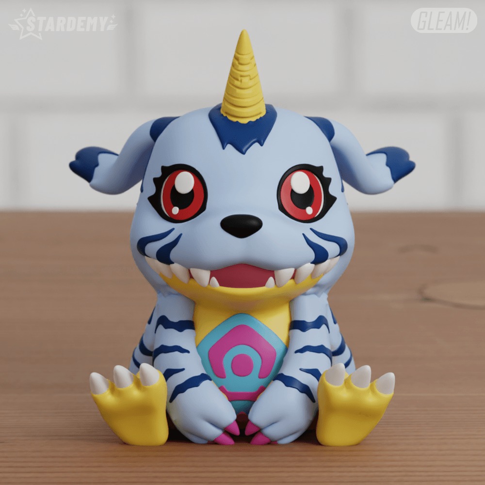 Gabumon Chibi 3 Models Digimon Adventure Easy Print 3D print model_1