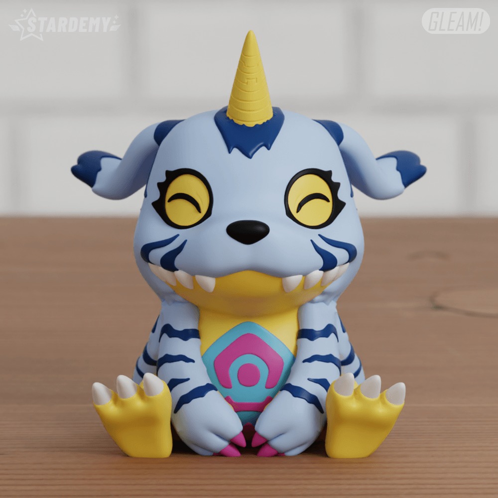 Gabumon Chibi 3 Models Digimon Adventure Easy Print 3D print model_2