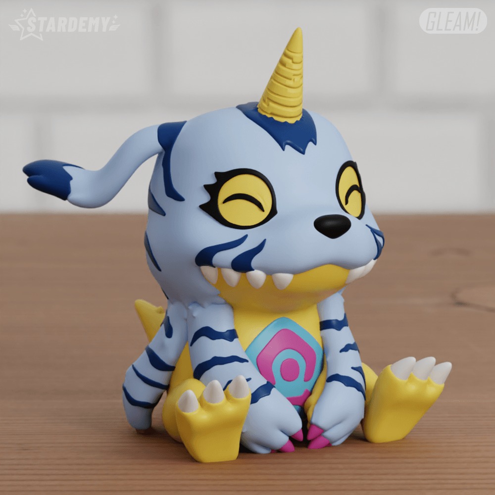 Gabumon Chibi 3 Models Digimon Adventure Easy Print 3D print model_7