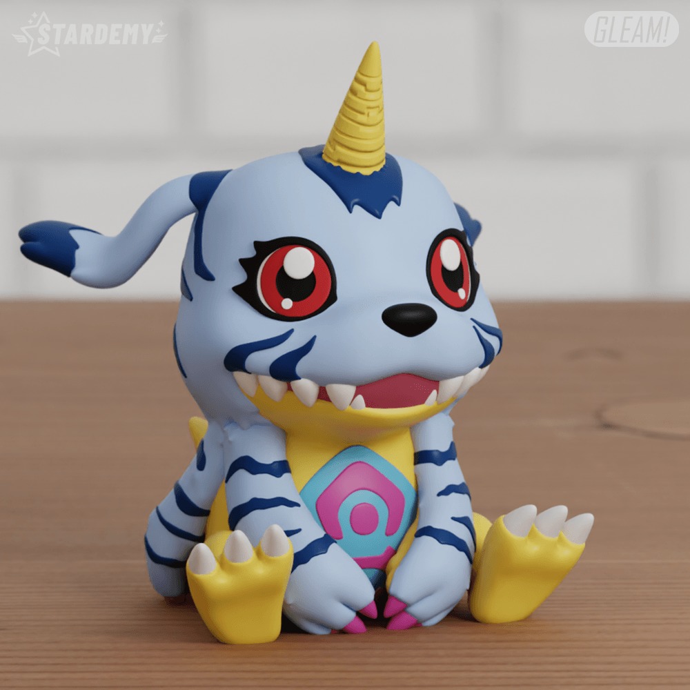Gabumon Chibi 3 Models Digimon Adventure Easy Print 3D print model_6