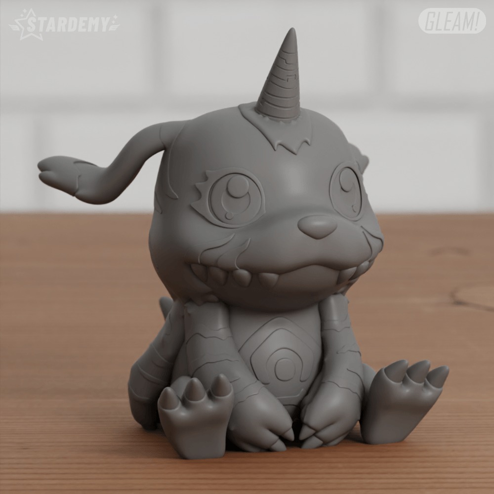 Gabumon Chibi 3 Models Digimon Adventure Easy Print 3D print model_3