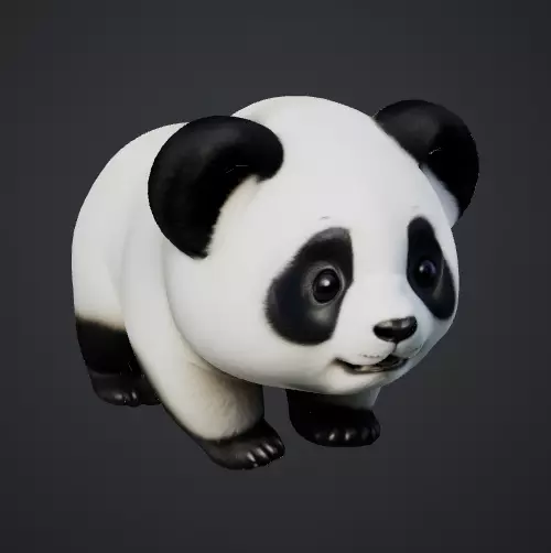 Panda Pet Low-poly 3D model