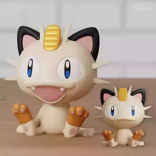 Meowth Chibi 2 Models Pokemon