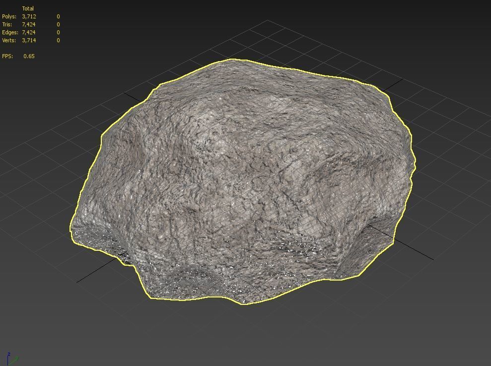 Rock  Model 19 Low-poly 3D model_11