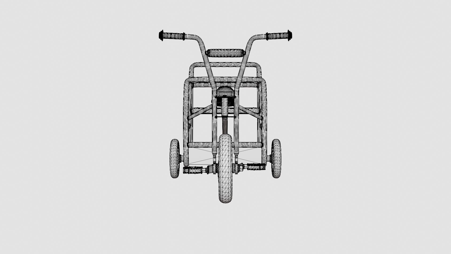 Tricycle Low-poly 3D model_6