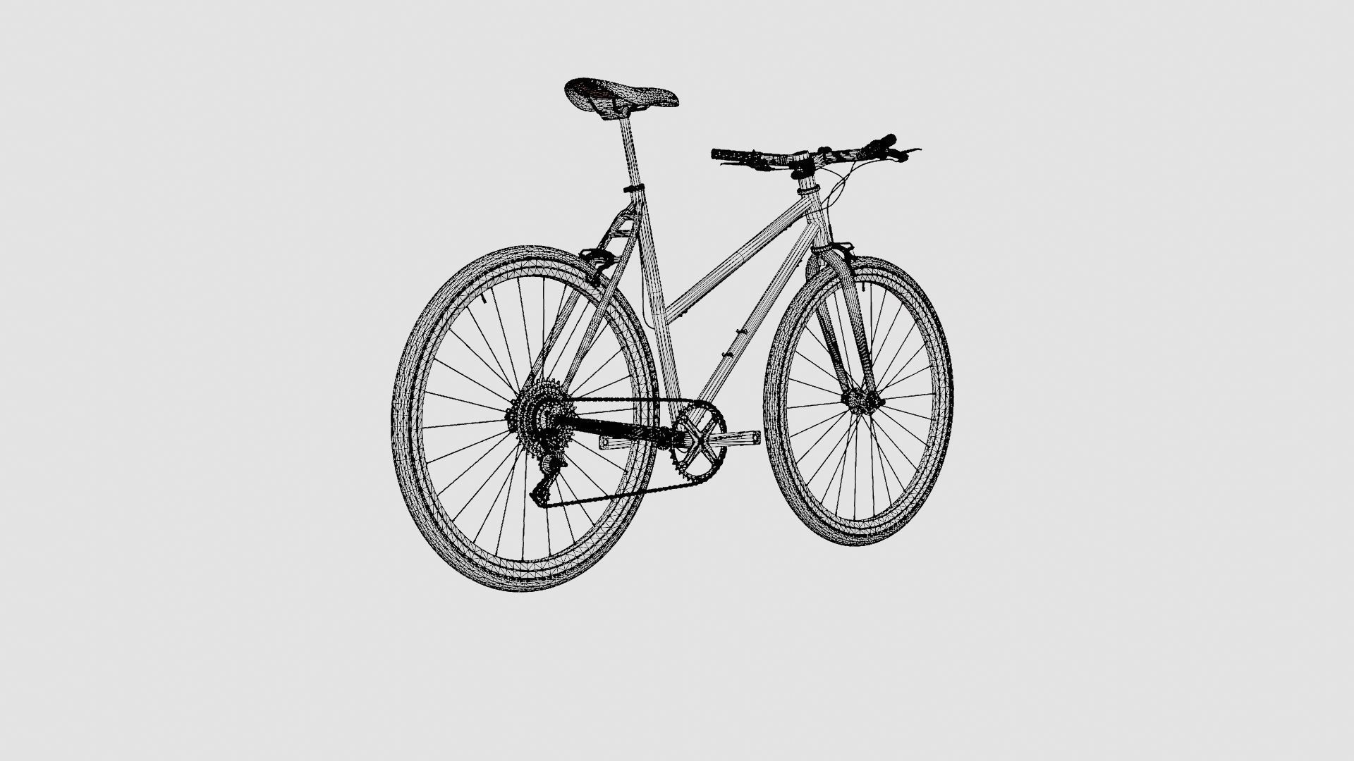 Track bike Low-poly 3D model_7