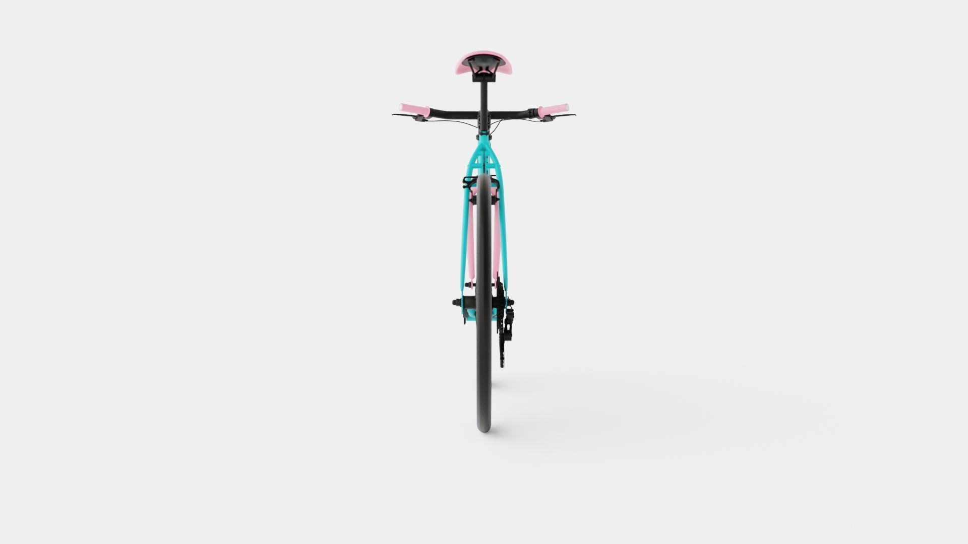 Track bike Low-poly 3D model_2