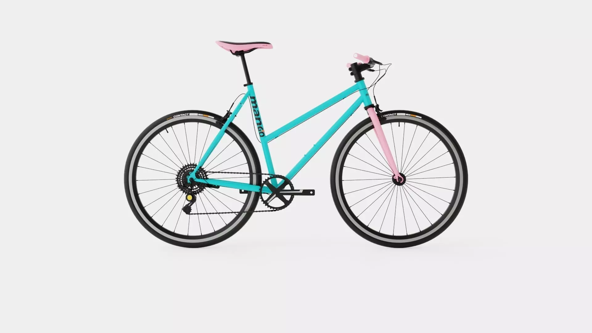 Track bike Low-poly 3D model_0