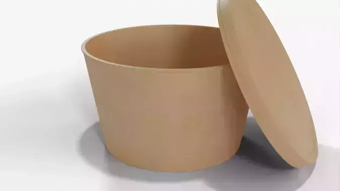 Paper Soup Cup - 32oz Open 3D model