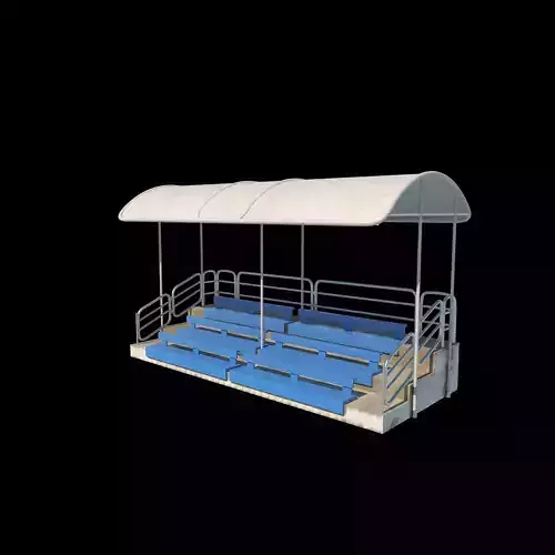 Outdoor Movable Grandstand with Canopy Roof 3D model