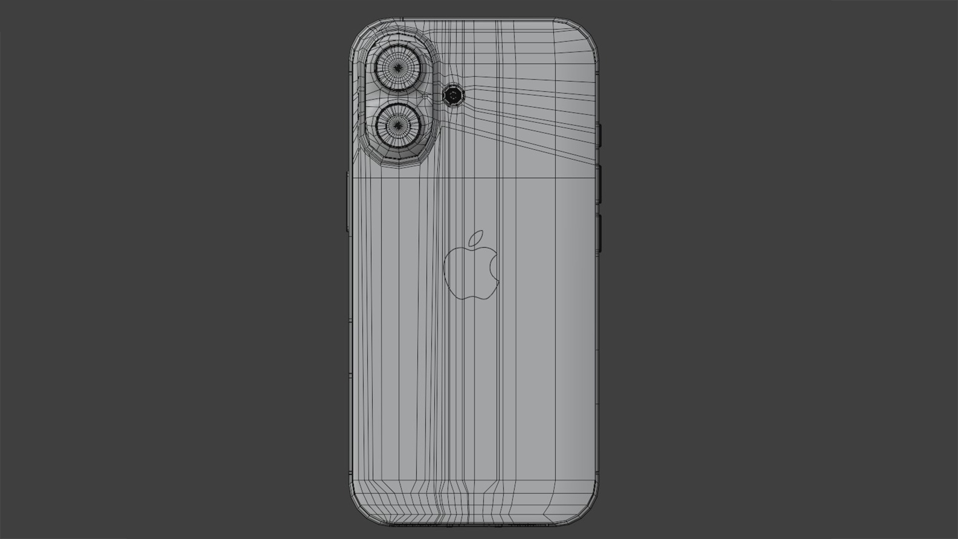 Apple iPhone 16 Ultramarine  Low-poly 3D model_14