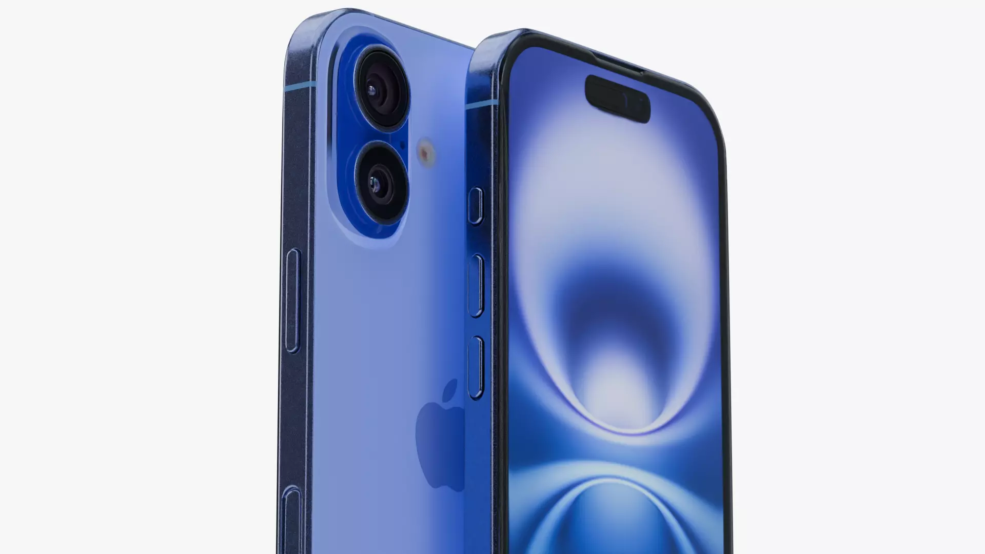 Apple iPhone 16 Ultramarine  Low-poly 3D model_0
