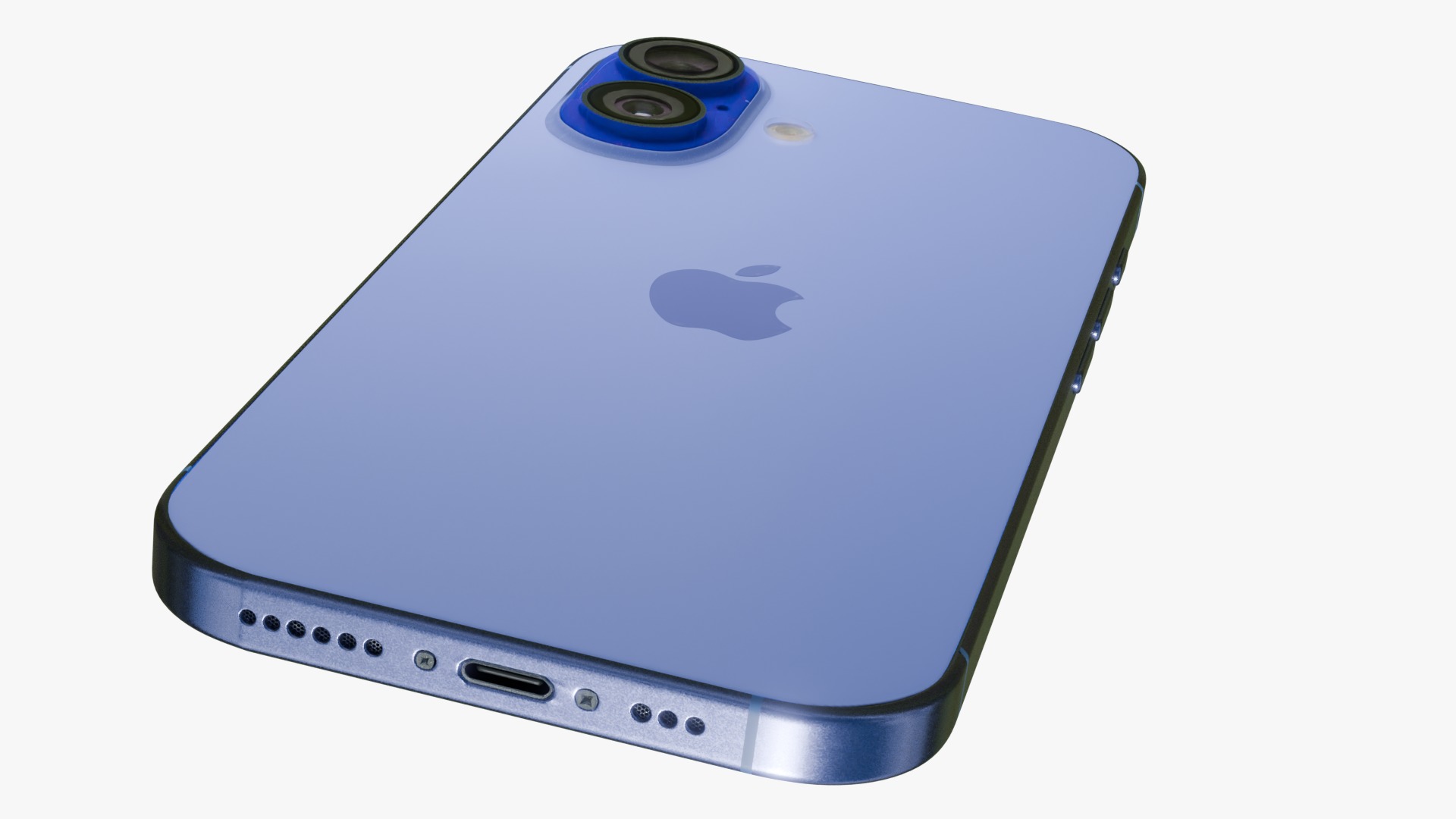 Apple iPhone 16 Ultramarine  Low-poly 3D model_7