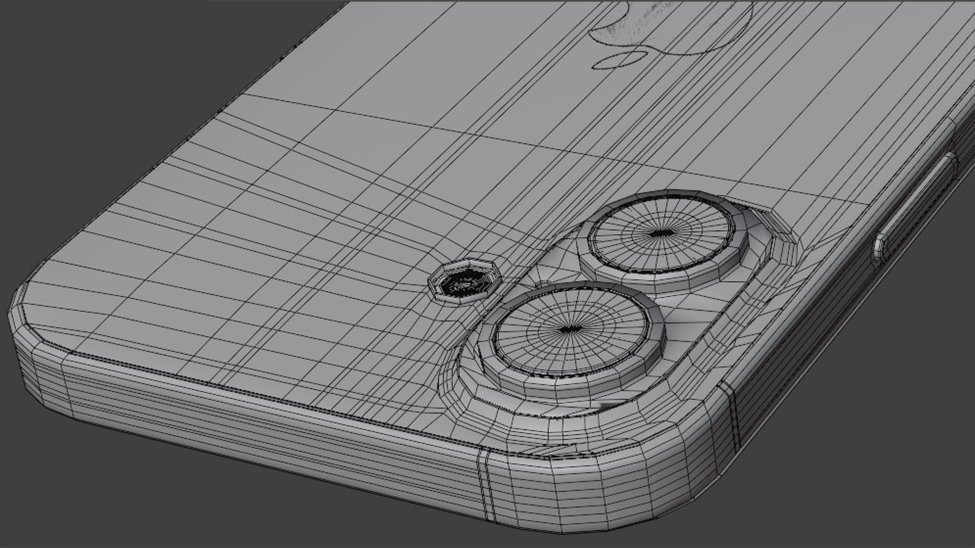 Apple iPhone 16 Ultramarine  Low-poly 3D model_16