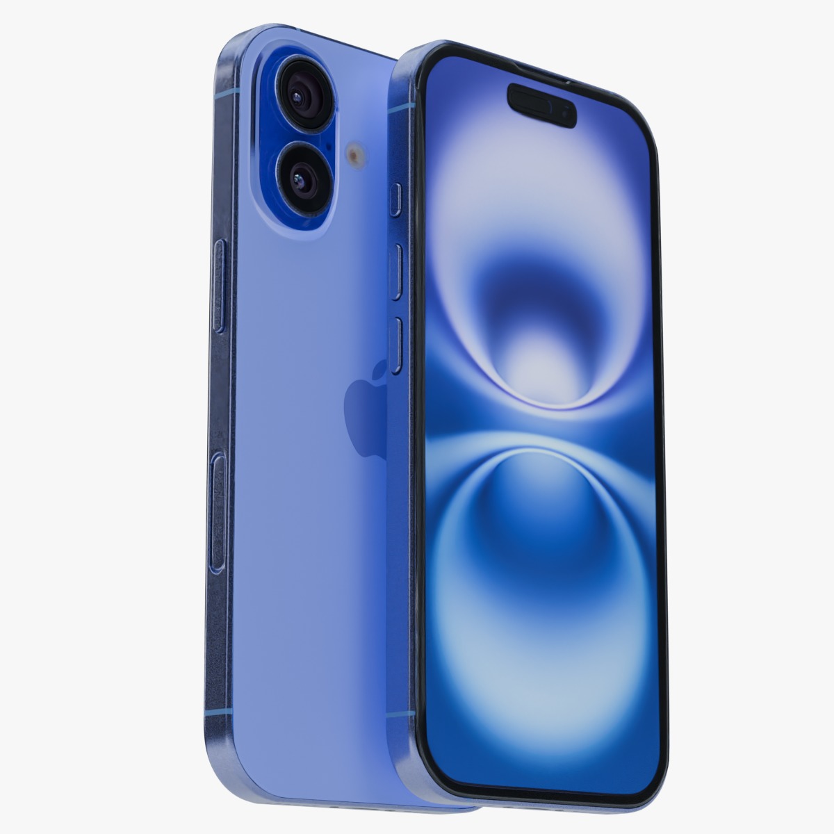 Apple iPhone 16 Ultramarine  Low-poly 3D model_13