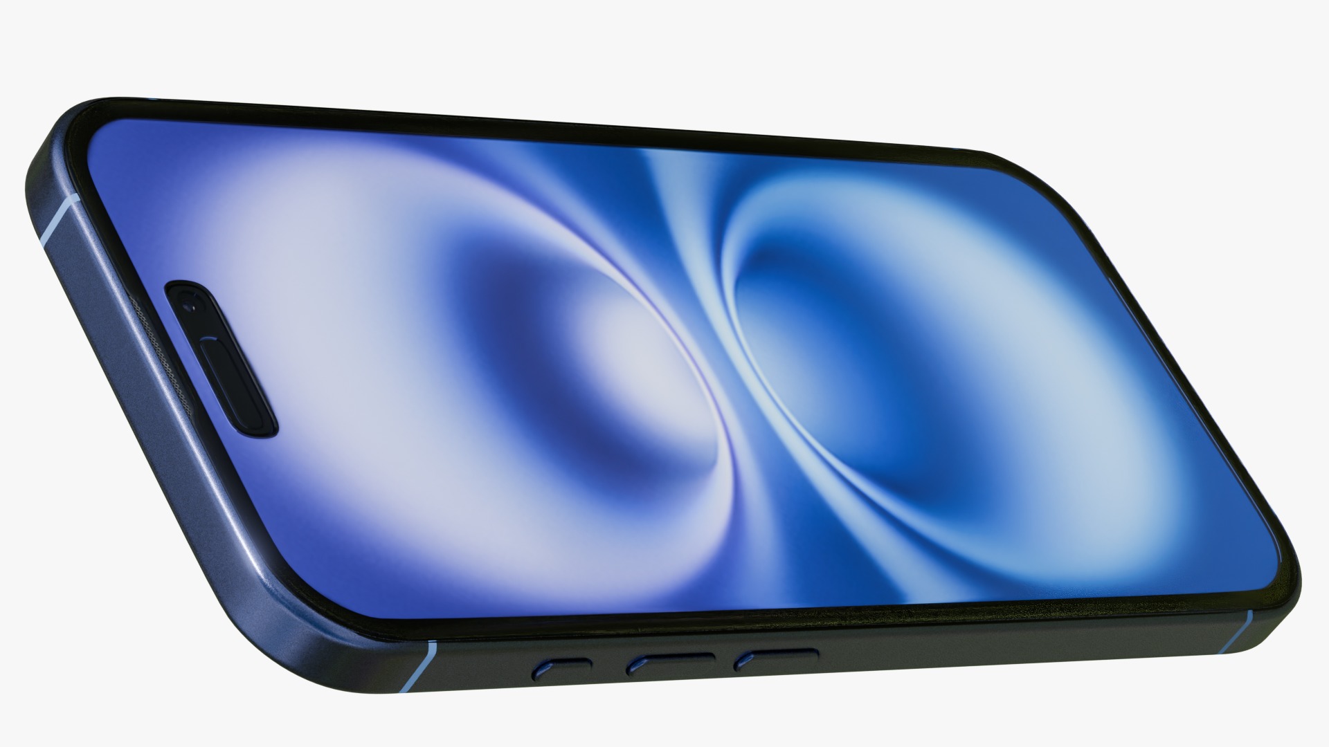 Apple iPhone 16 Ultramarine  Low-poly 3D model_6