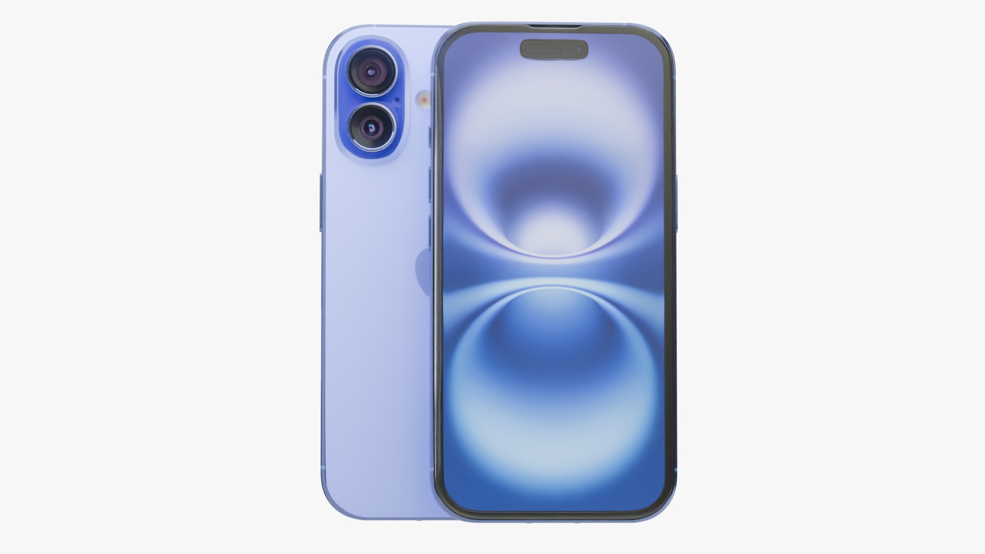 Apple iPhone 16 Ultramarine  Low-poly 3D model_2