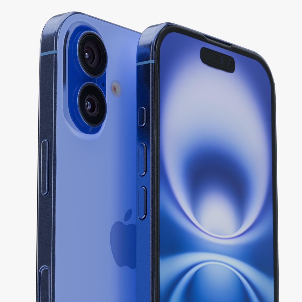 Apple iPhone 16 Ultramarine  Low-poly 3D model_5