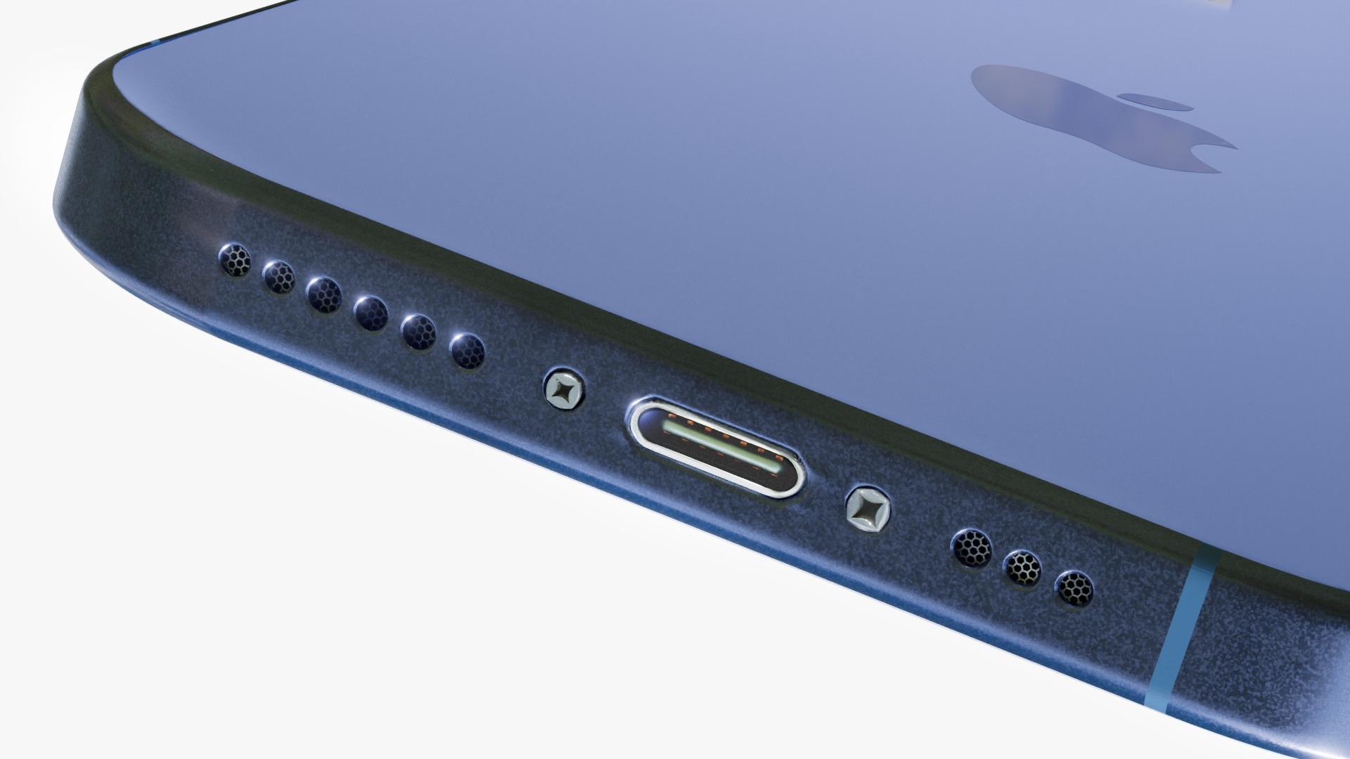Apple iPhone 16 Ultramarine  Low-poly 3D model_11