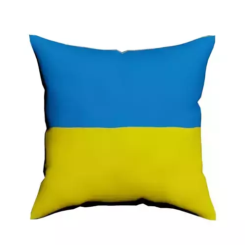 The national flag of Ukraine 3D model