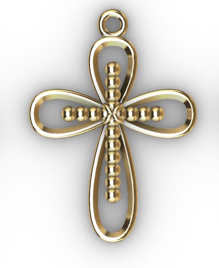 CROSS PENDANT 4 PCS 3D print model_8