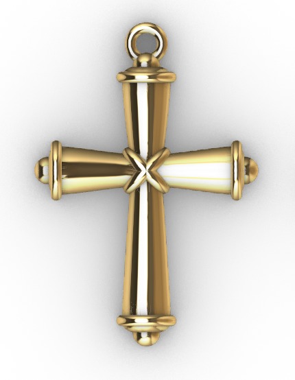 CROSS PENDANT 4 PCS 3D print model_6