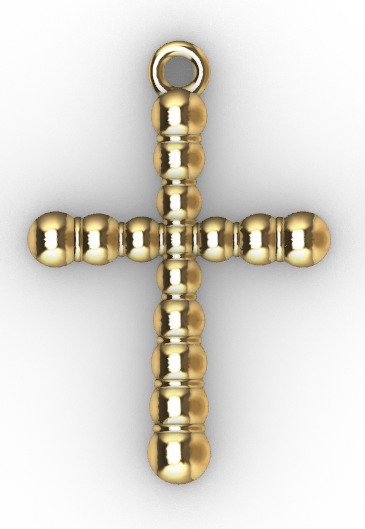 CROSS PENDANT 4 PCS 3D print model_7
