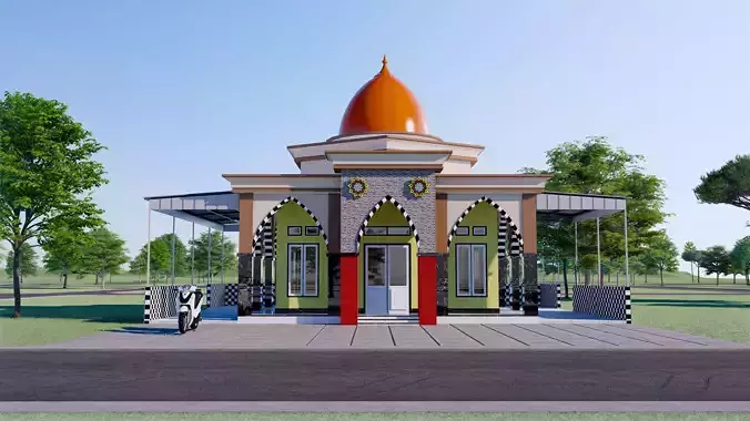 Modern Minimalist Mosque Room Prayer 