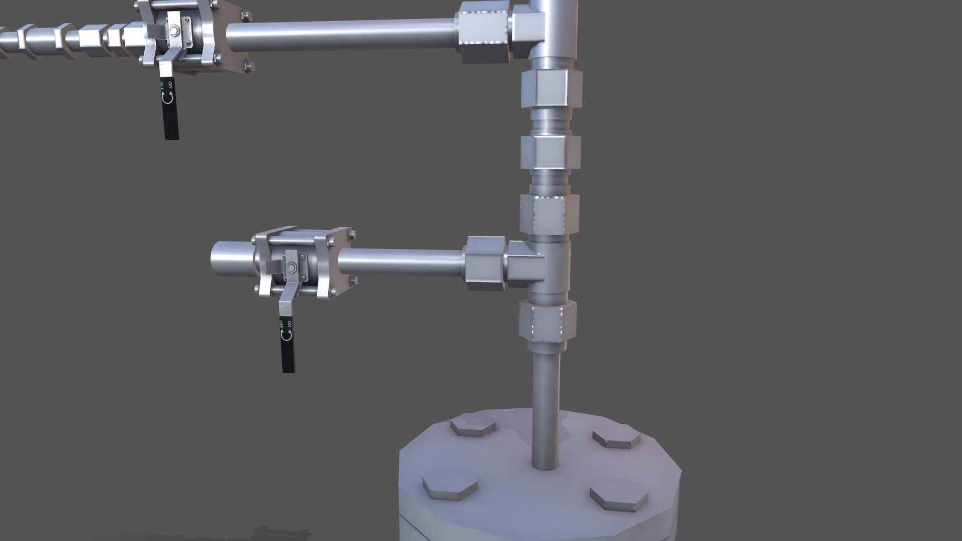 Meter and Small Valve Low-poly 3D model_4