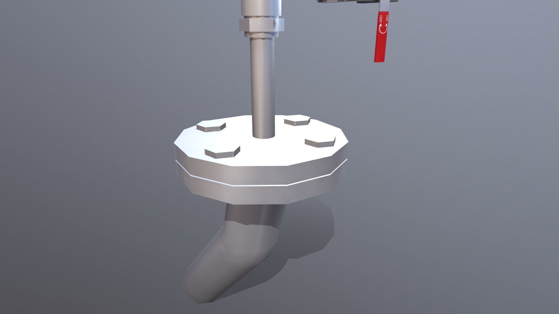 Meter and Small Valve Low-poly 3D model_5