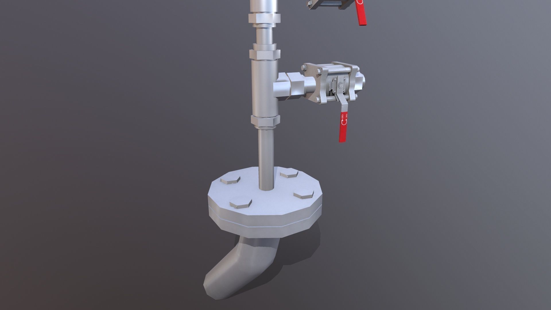 Meter and Small Valve Low-poly 3D model_6