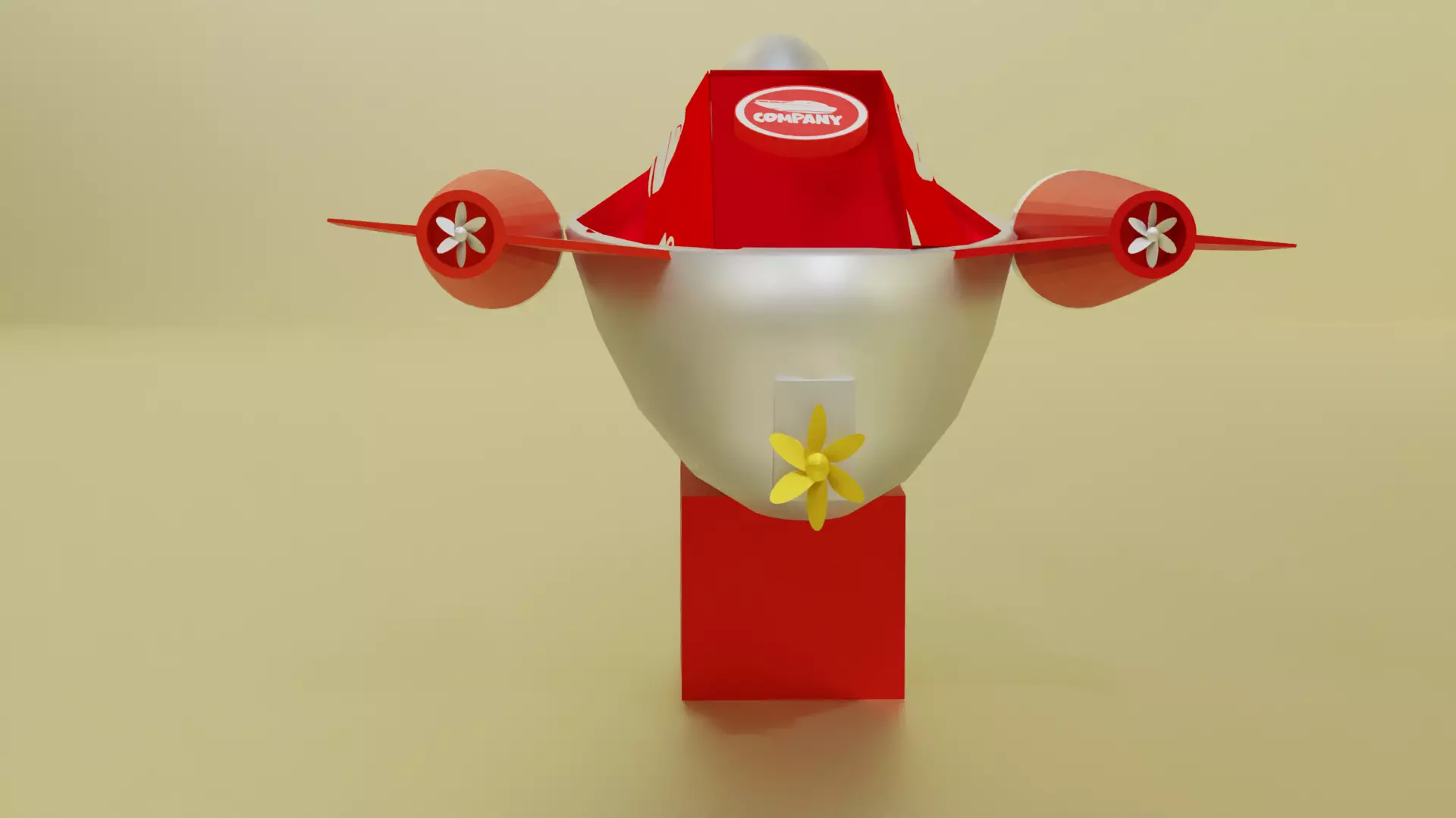 3D Speed Boat Model Water Craft Cute Speed boat Low-poly 3D model_0