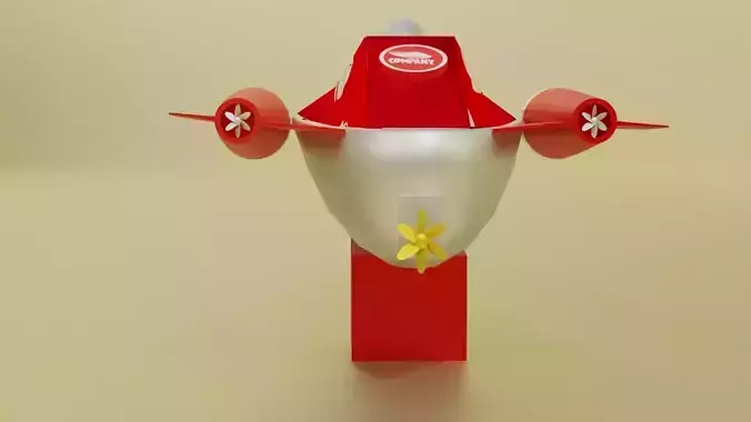 3D Speed Boat Model Water Craft Cute Speed boat Low-poly 3D model