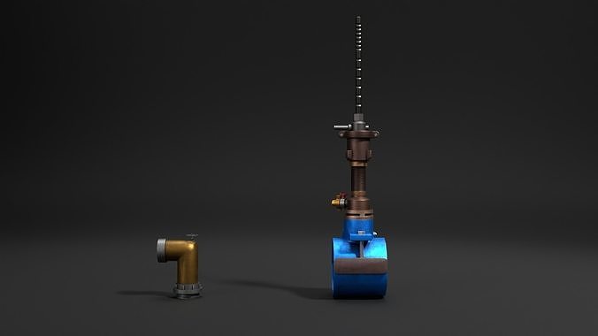 Drill Hydrant Low-poly 3D model