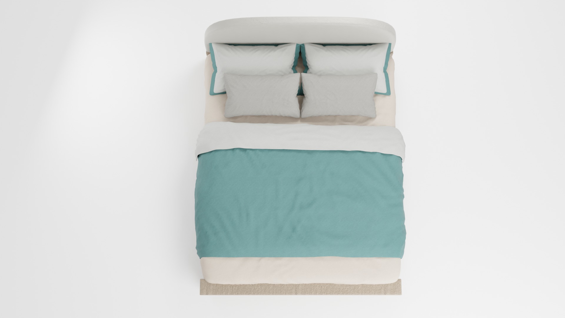 The bed is a stylish and modern option for your bedroom 3D model_5