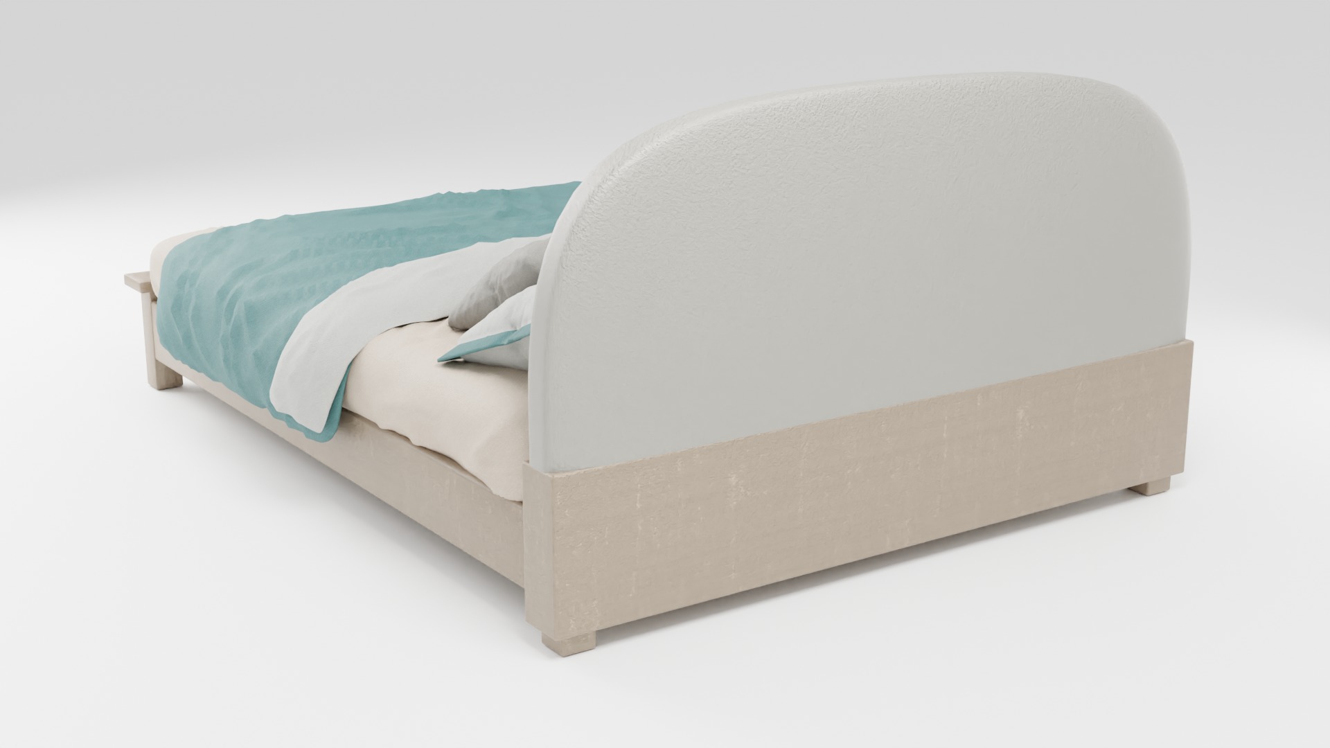 The bed is a stylish and modern option for your bedroom 3D model_3