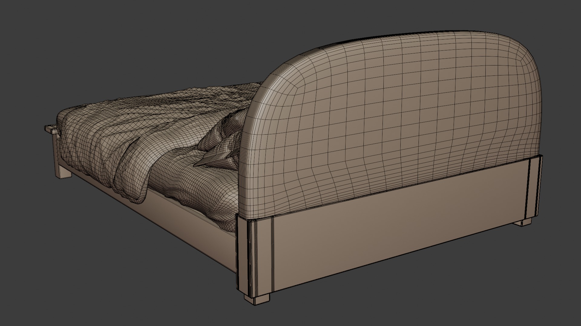 The bed is a stylish and modern option for your bedroom 3D model_7