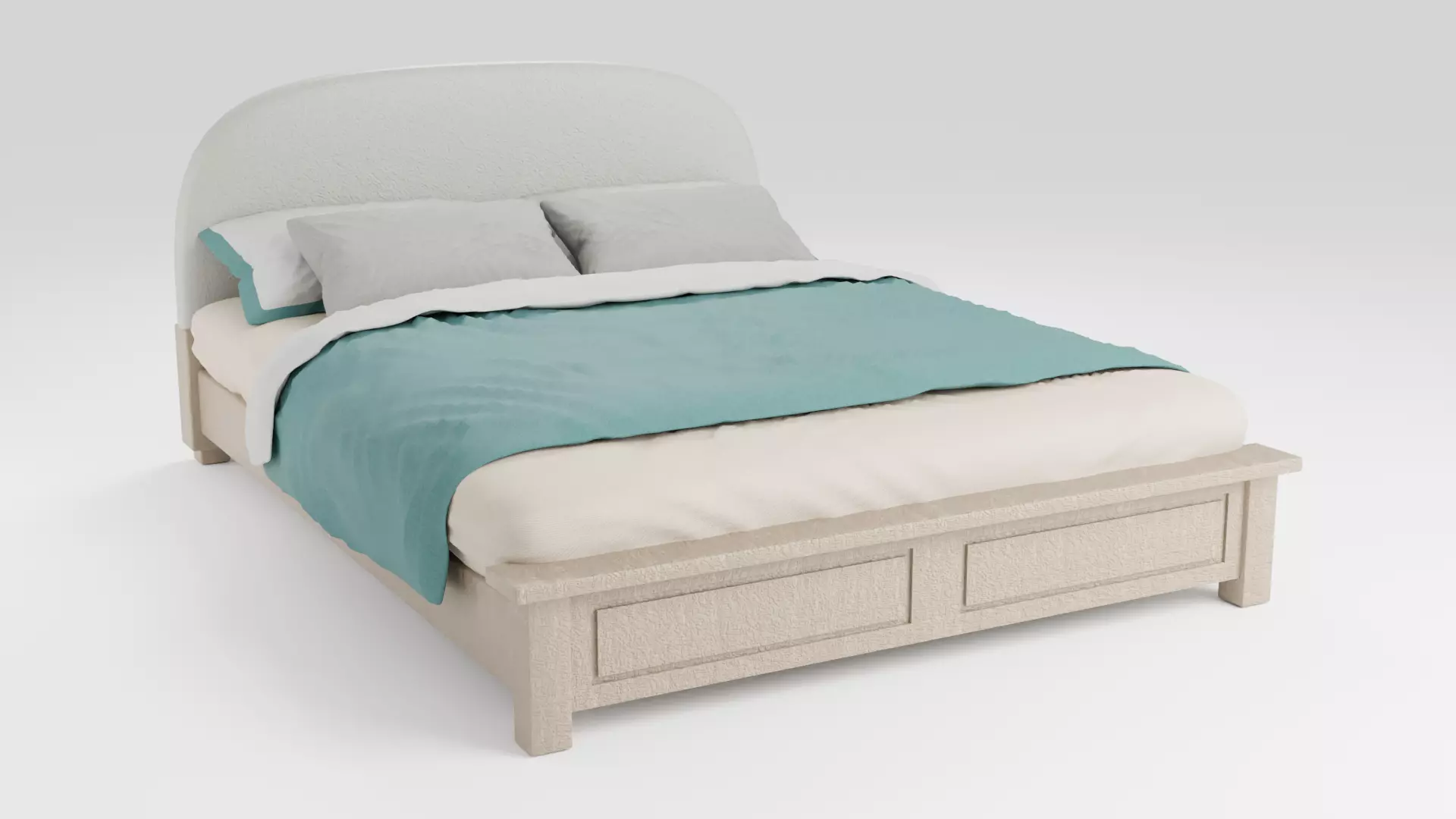 The bed is a stylish and modern option for your bedroom 3D model_0
