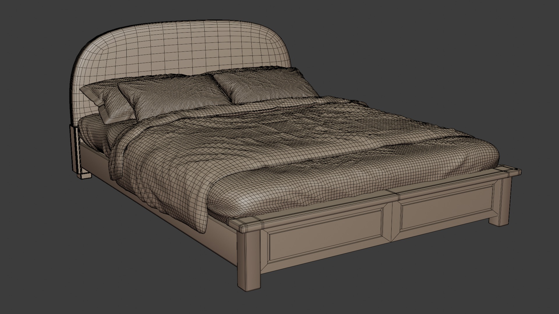 The bed is a stylish and modern option for your bedroom 3D model_6