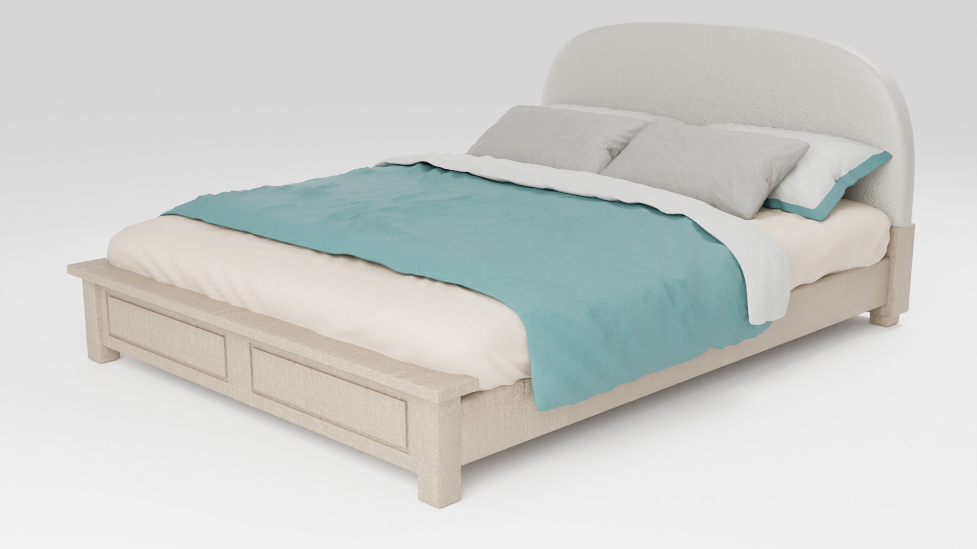 The bed is a stylish and modern option for your bedroom 3D model_4