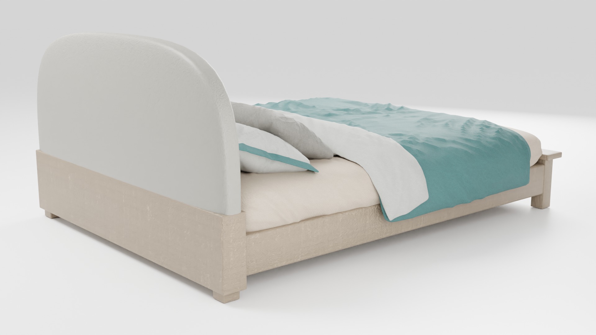 The bed is a stylish and modern option for your bedroom 3D model_2