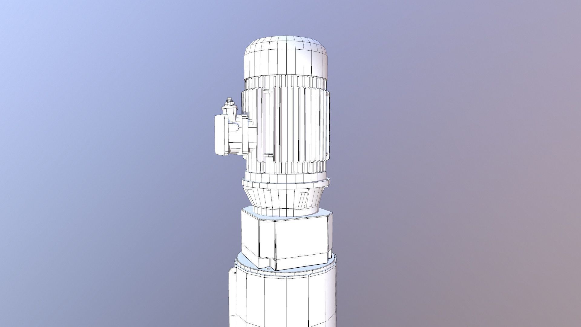 Motor Pump Low-poly 3D model_12