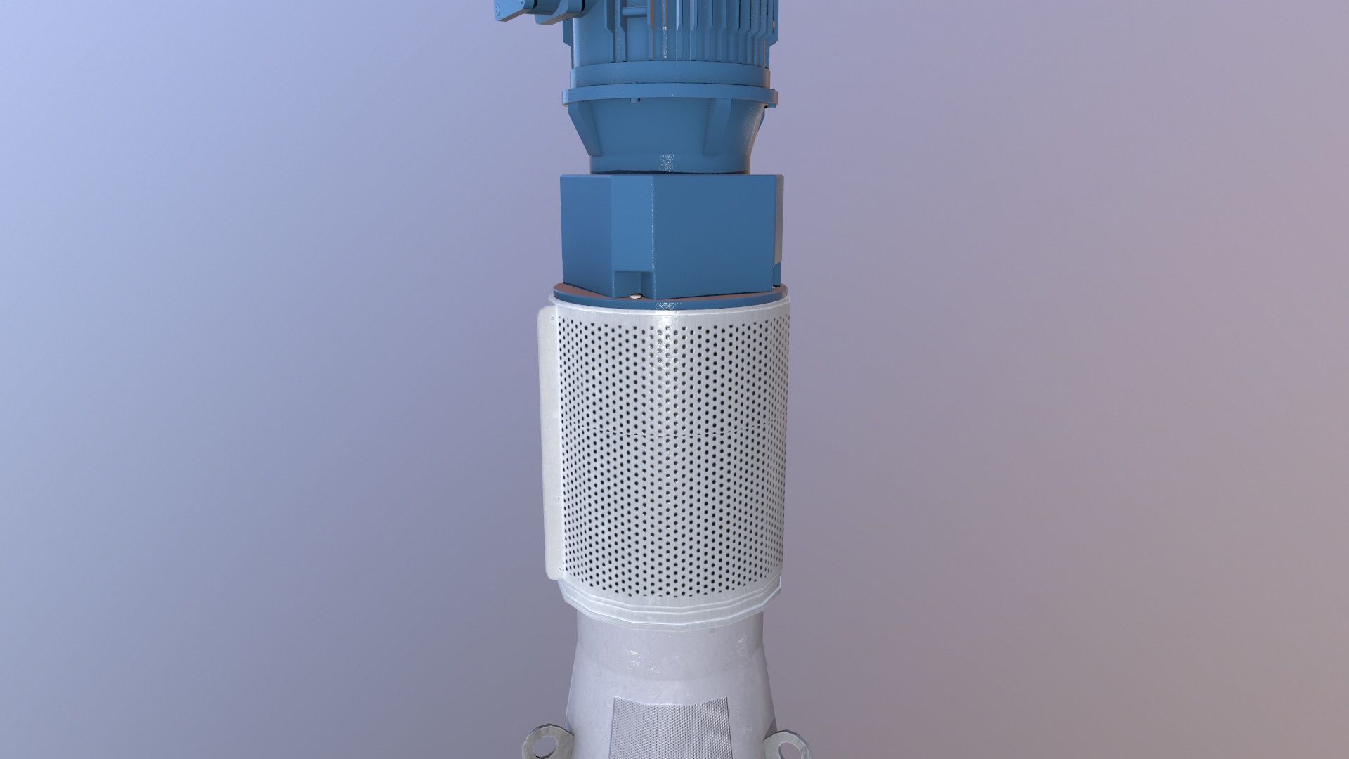 Motor Pump Low-poly 3D model_6