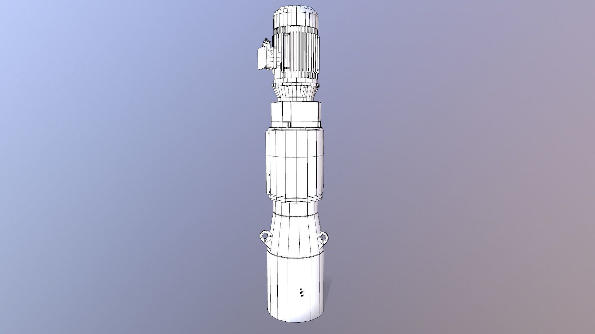 Motor Pump Low-poly 3D model_11