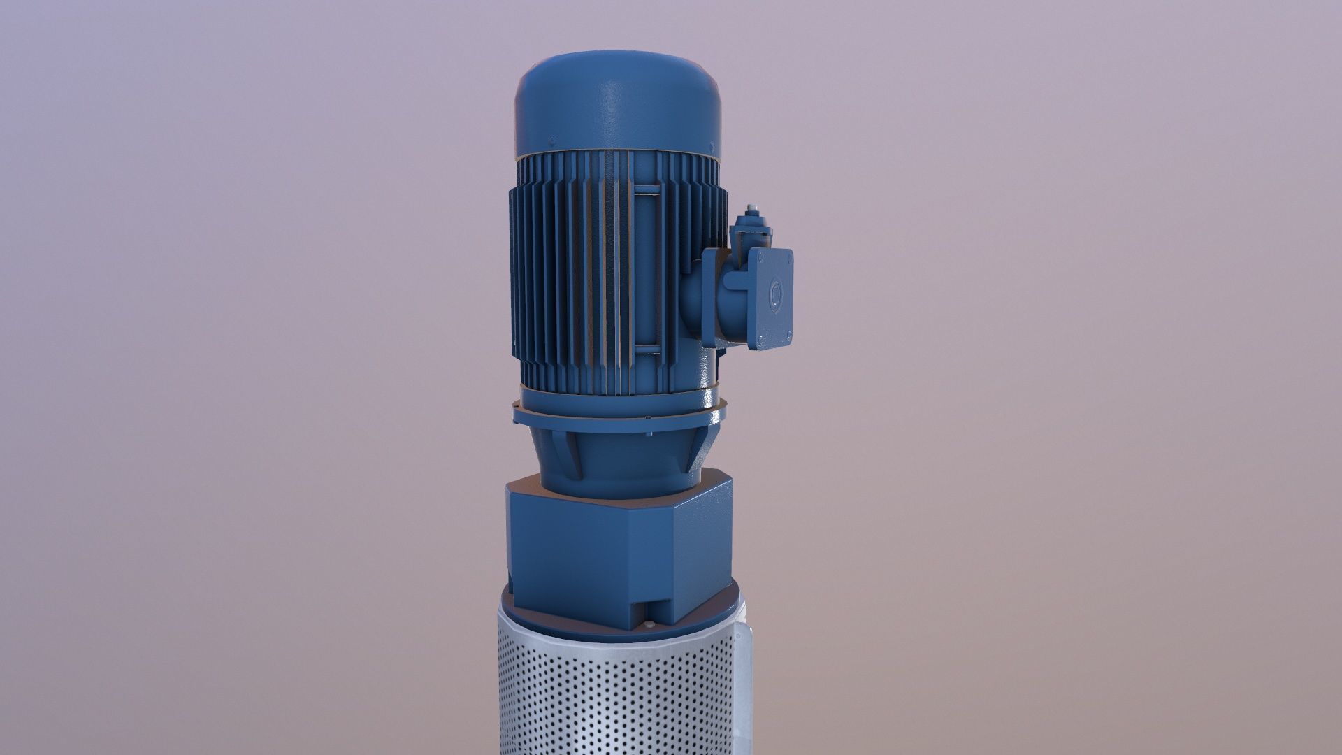 Motor Pump Low-poly 3D model_3
