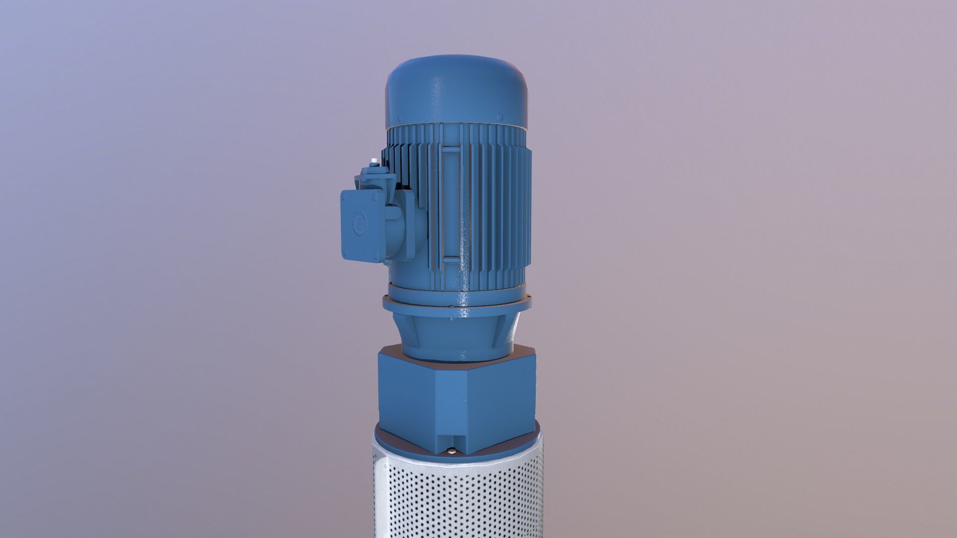 Motor Pump Low-poly 3D model_2