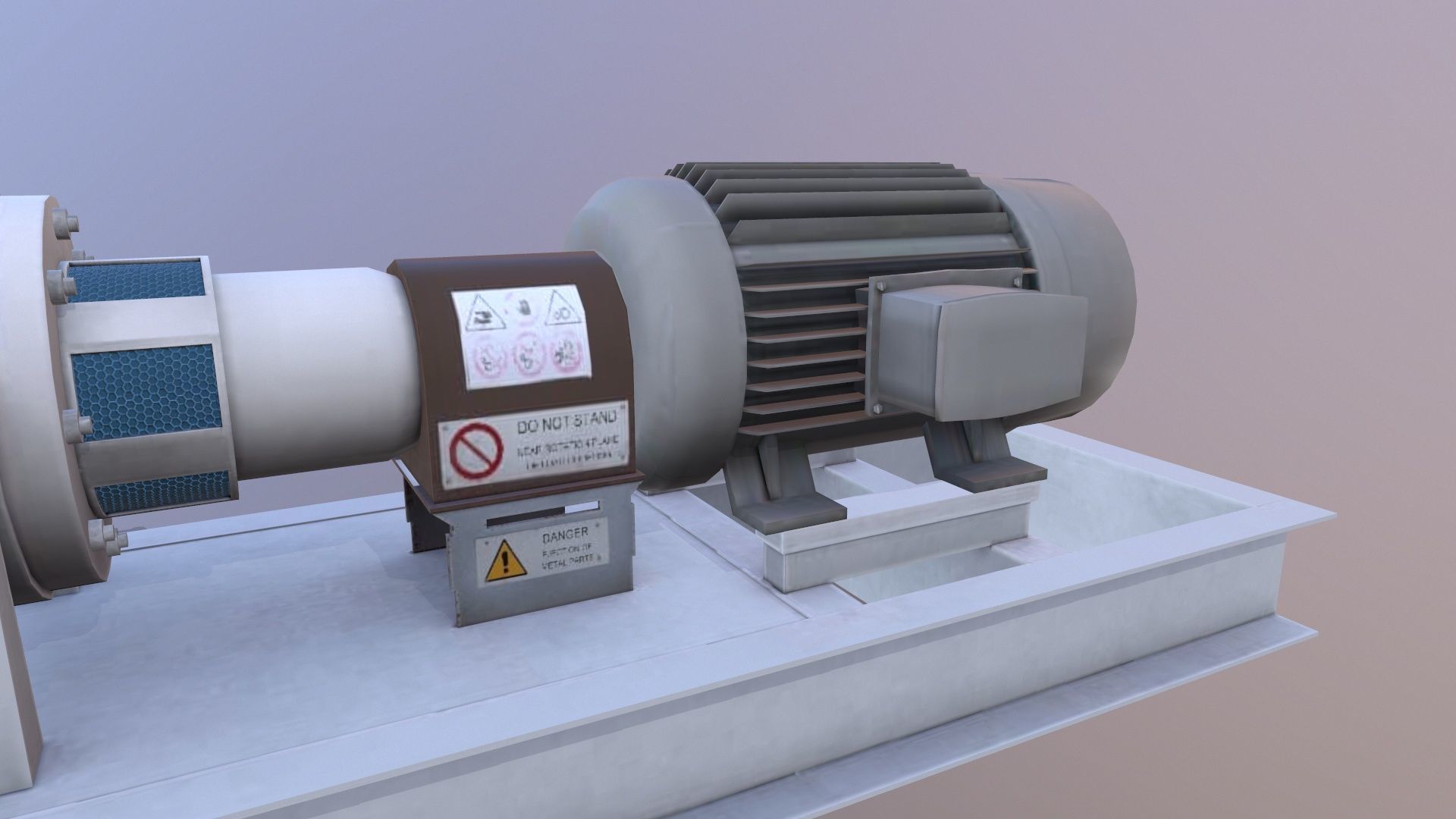 Motor Pump Low-poly 3D model_11