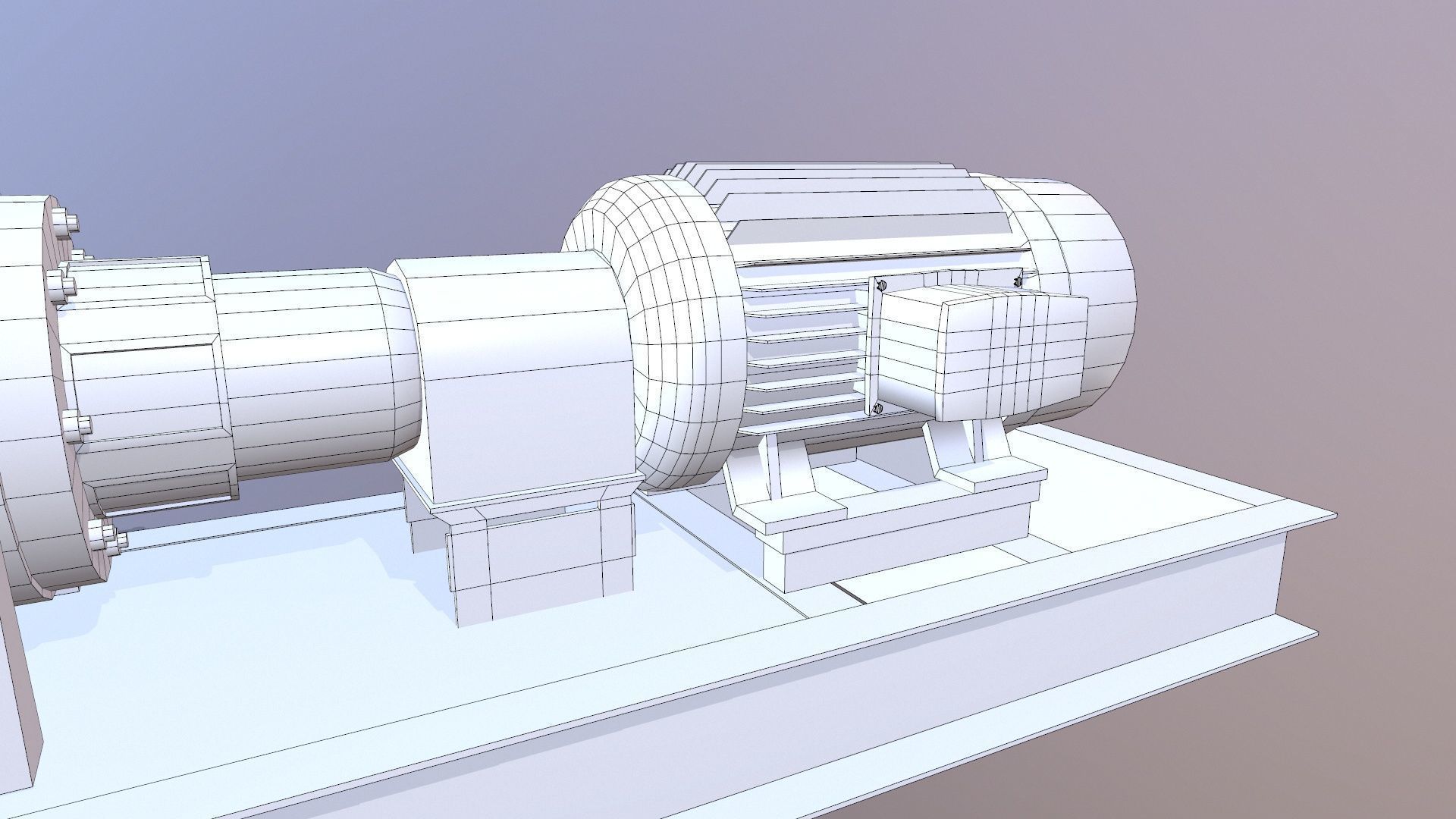 Motor Pump Low-poly 3D model_12