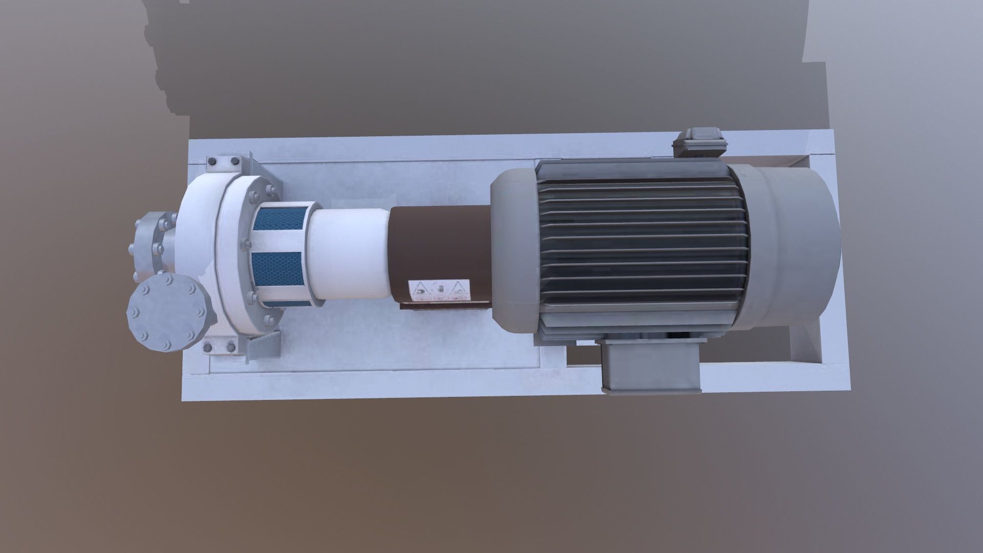 Motor Pump Low-poly 3D model_8